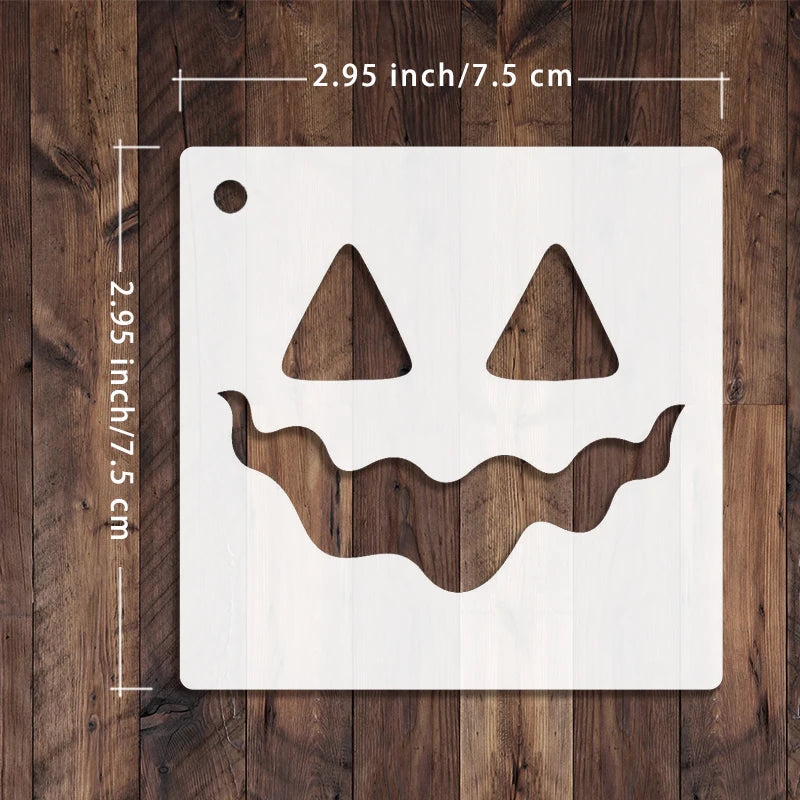 Pumpkin Face Stencils Pack of 25 for Halloween DIY Crafts Home Decor
