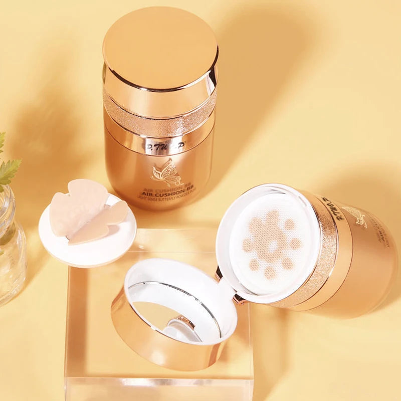 Moisturizing Air Cushion BB Cream Foundation with Concealer Waterproof Powder Puff