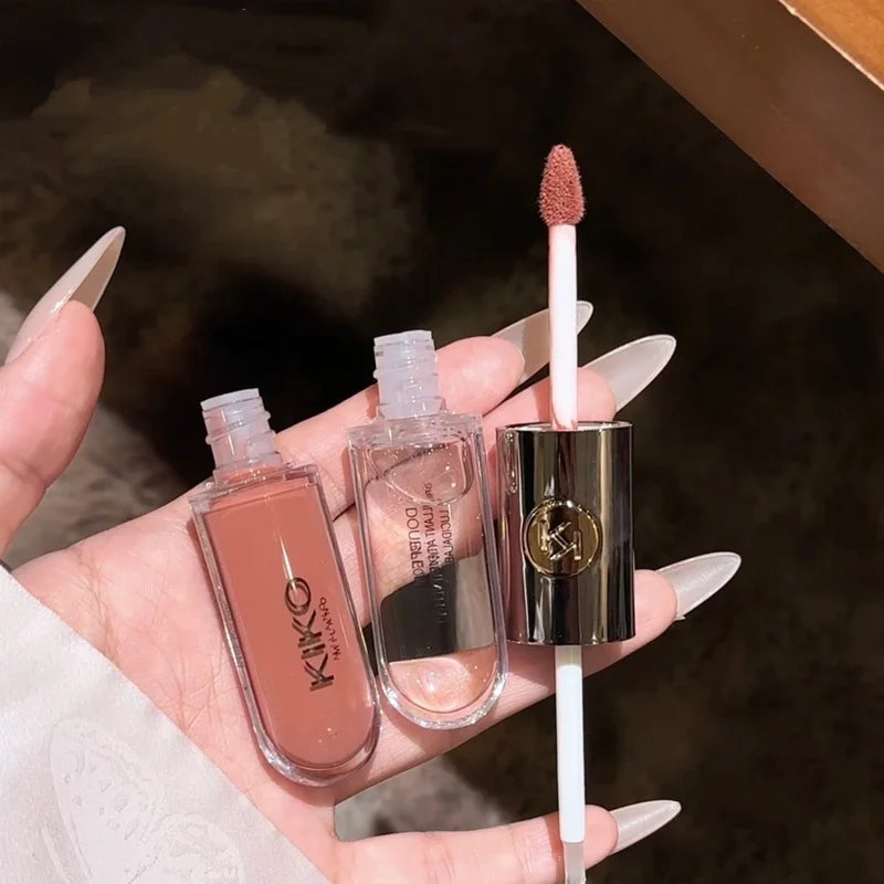 Long Lasting Lip Gloss 16H Waterproof & Kiss-Proof Nude Lip Makeup