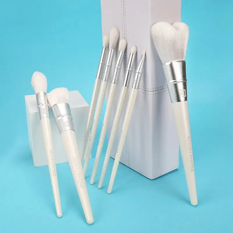 8-Piece Makeup Brush Set for Face and Eyes - Beginner Friendly & Affordable