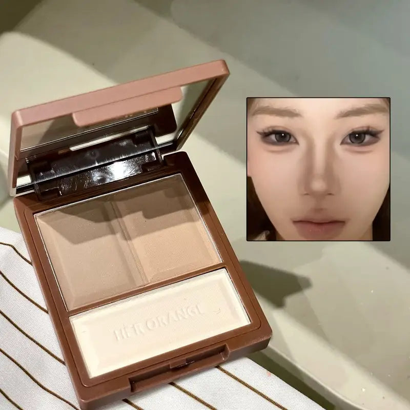 Contouring Powder Palette with Matte Shades for Natural & Party Makeup