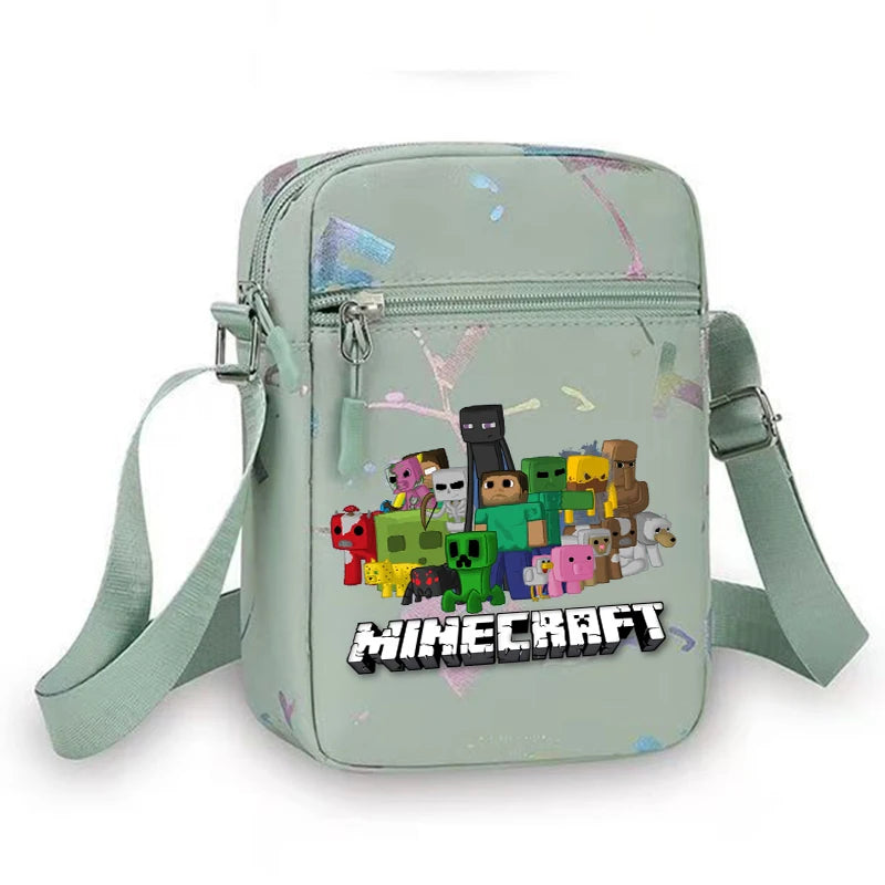 Game Themed Cartoon Shoulder Bag for Men - Style Crossbody Bag with Mobile Phone Storage