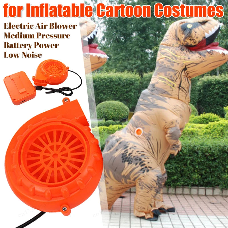 Mini Inflatable Costume Air Blower Fan - USB Rechargeable Dinosaur Halloween Pump