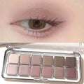 12-Color Eyeshadow Palette with Matte & Shimmer Shades for Daily Makeup