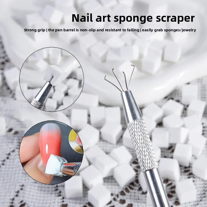 Square Nail Art Sponge Set for Gradient Manicure & Gel Polish Design