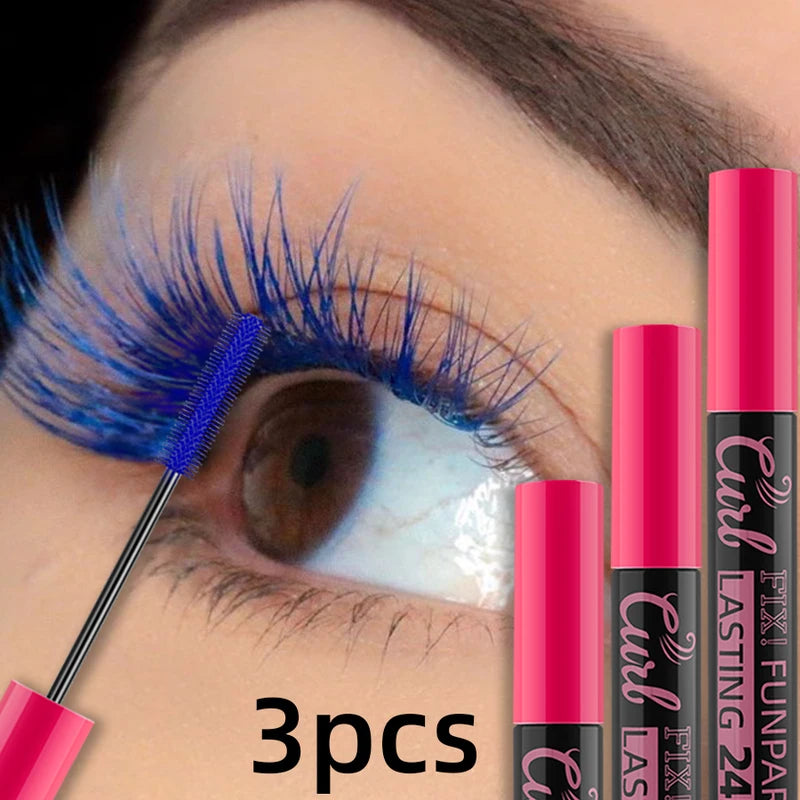 Waterproof Colorful 3D Eye Mascara Set - Long Lasting Lash Extension for Women