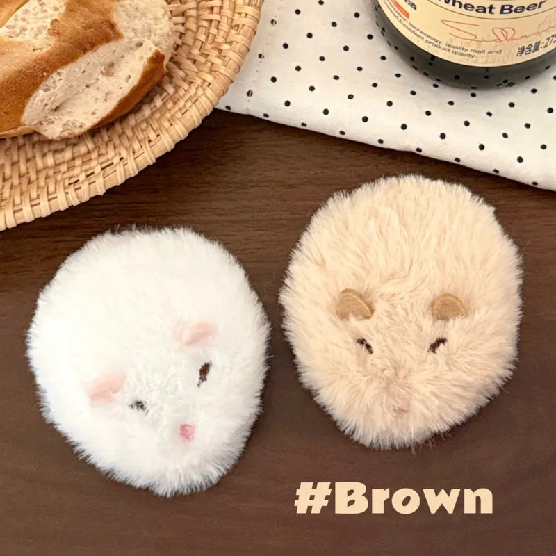 Cute Plush Hamster Hair Clip Set - Versatile Fury Hair Accessories for Kids & Teens