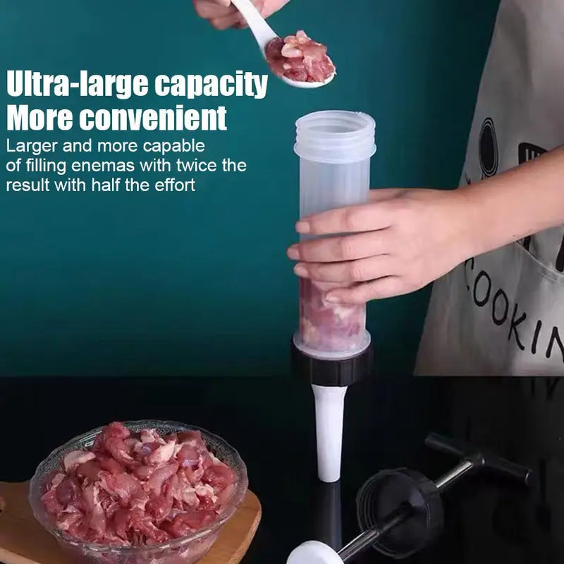 Portable Manual Sausage Maker - Homemade Sausage Stuffing Machine Kitchen Tool