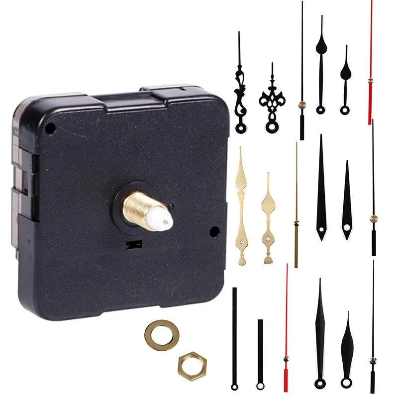 Silent Quartz Wall Clock Mechanism Kit with Hands for DIY Repair