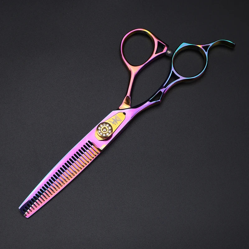 Left Hand Hair Scissors - 6 Inch Professional Thinning & Cutting Shears for Salon or Home Use