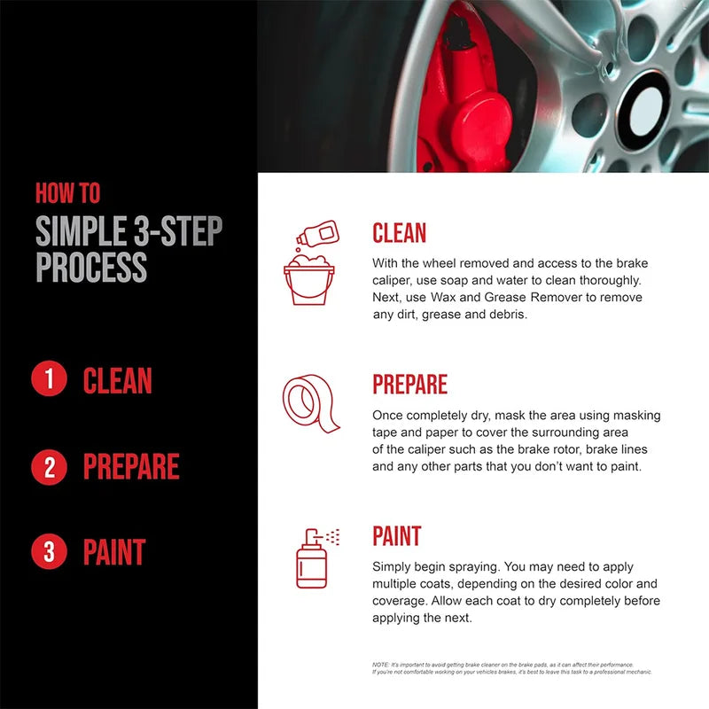 DIY Brake Caliper Spray Paint - High Temp Glossy Finish Aerosol Can