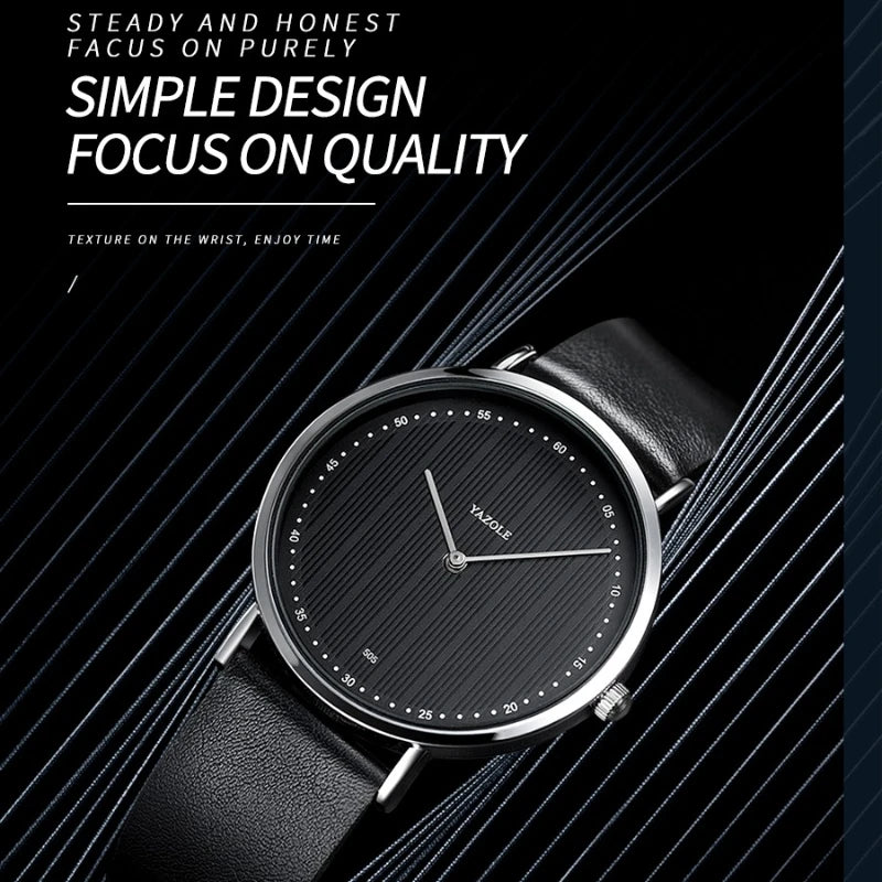Luxury Men's Quartz Watch for Business Casual Wear - Multiple Colors