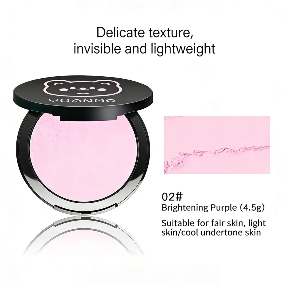 Oil Control Matte Powder Foundation Compact for All Skin Tones - Brighten & Set Makeup