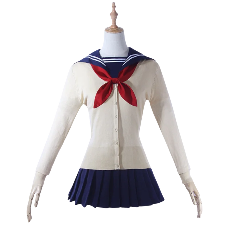 Anime Himiko Toga Cosplay Costume with Wig for Halloween Role Play