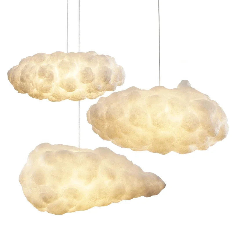 Modern Floating Cloud LED Pendant Lights - Dimmable Chandelier for Living Dining Kids Kitchen