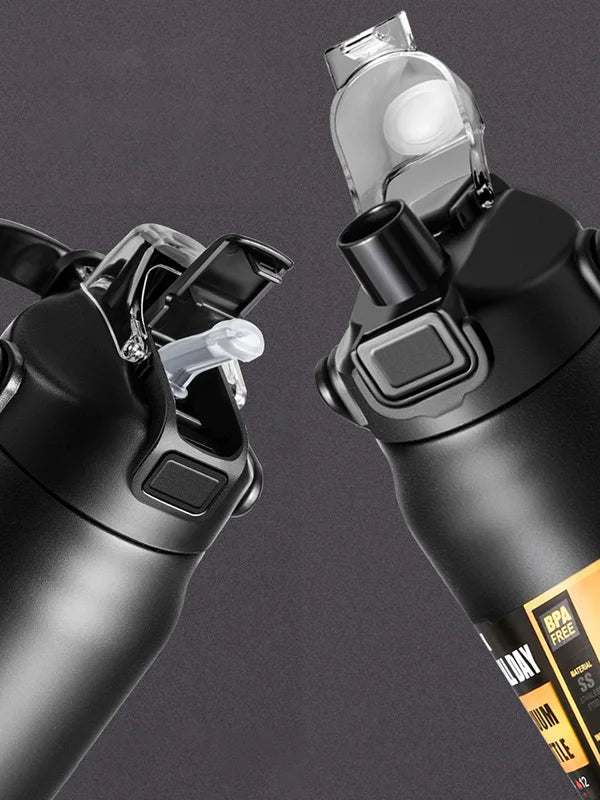 Insulated Stainless Steel Water Bottle with Straw - Hot & Cold Hydration Mug