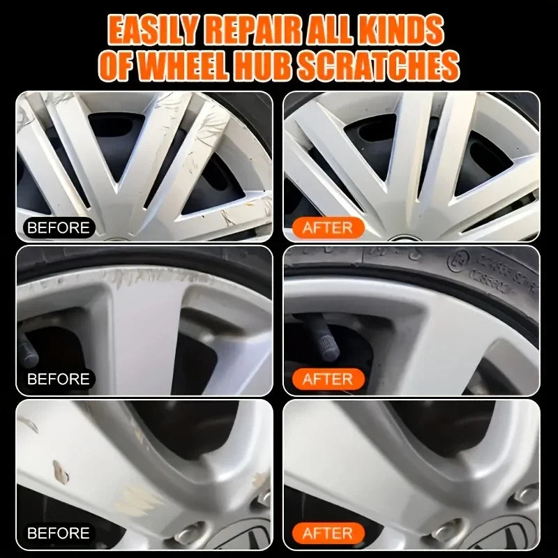Car Rim Scratch Repair Wax 40G for Alloy Wheels Metal Oxidation Polish Paste with Sponge