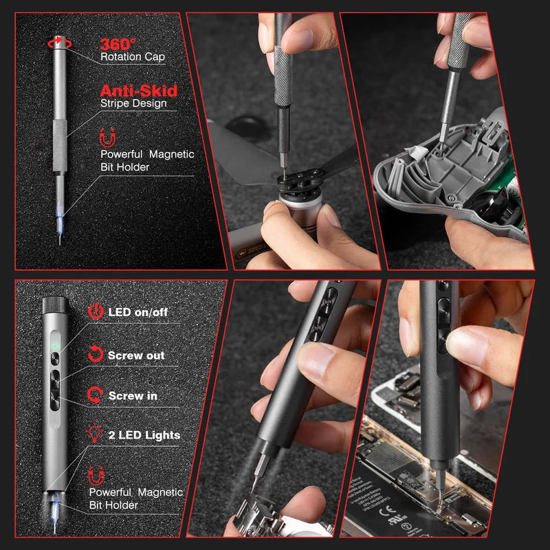 138-In-1 Electric & Manual Precision Screwdriver Set for Electronics & Repairs