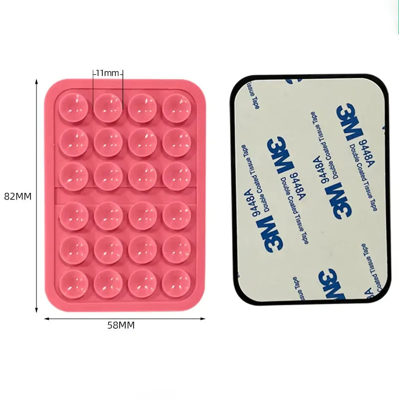 Silicone Suction Pad for Mobile Phone Mount - Double & Single Sided Adhesive Holder