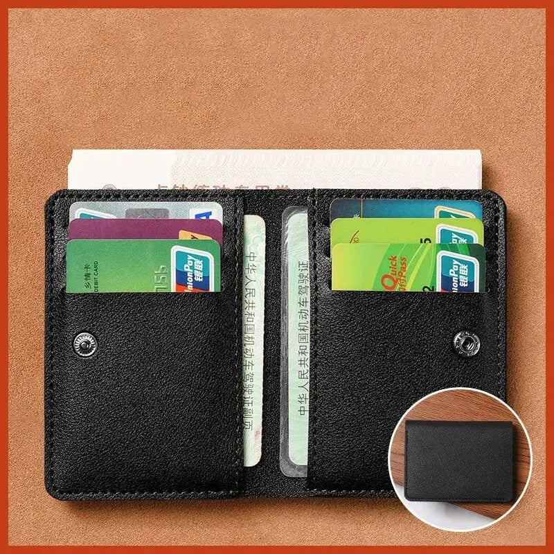 Ultra Thin PU Leather Wallet for Men and Women Credit Card Coin Purse