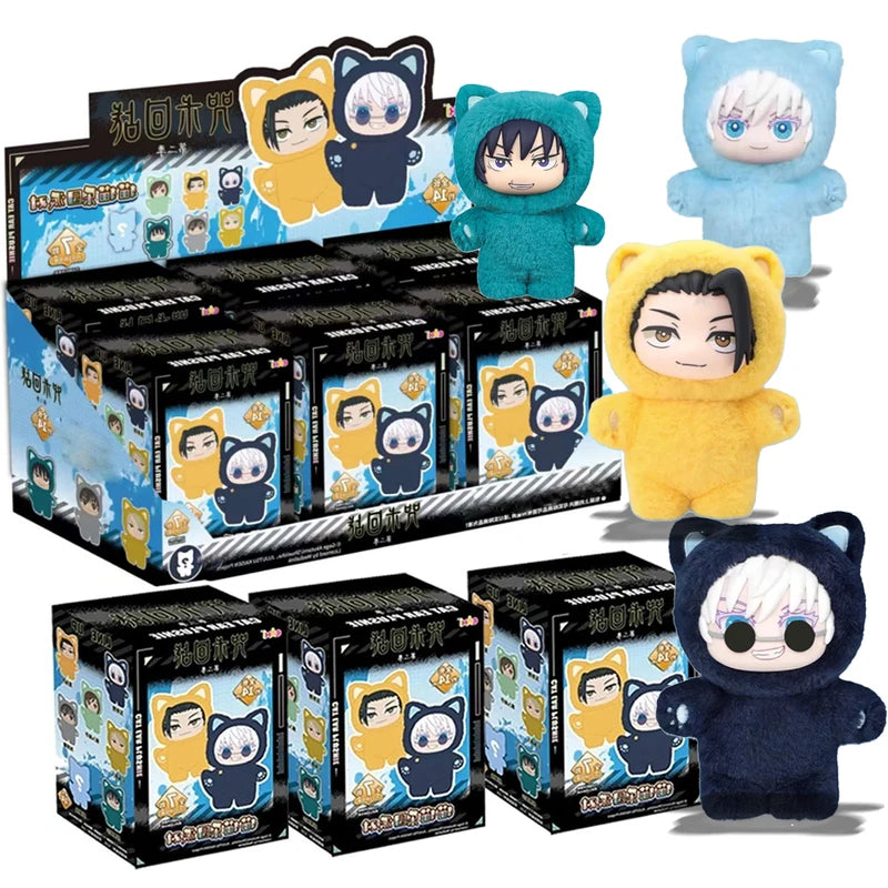 Jujutsu Kaisen Plush Blind Box Mini Vinyl Figures with Cat-Ear Collectible Set