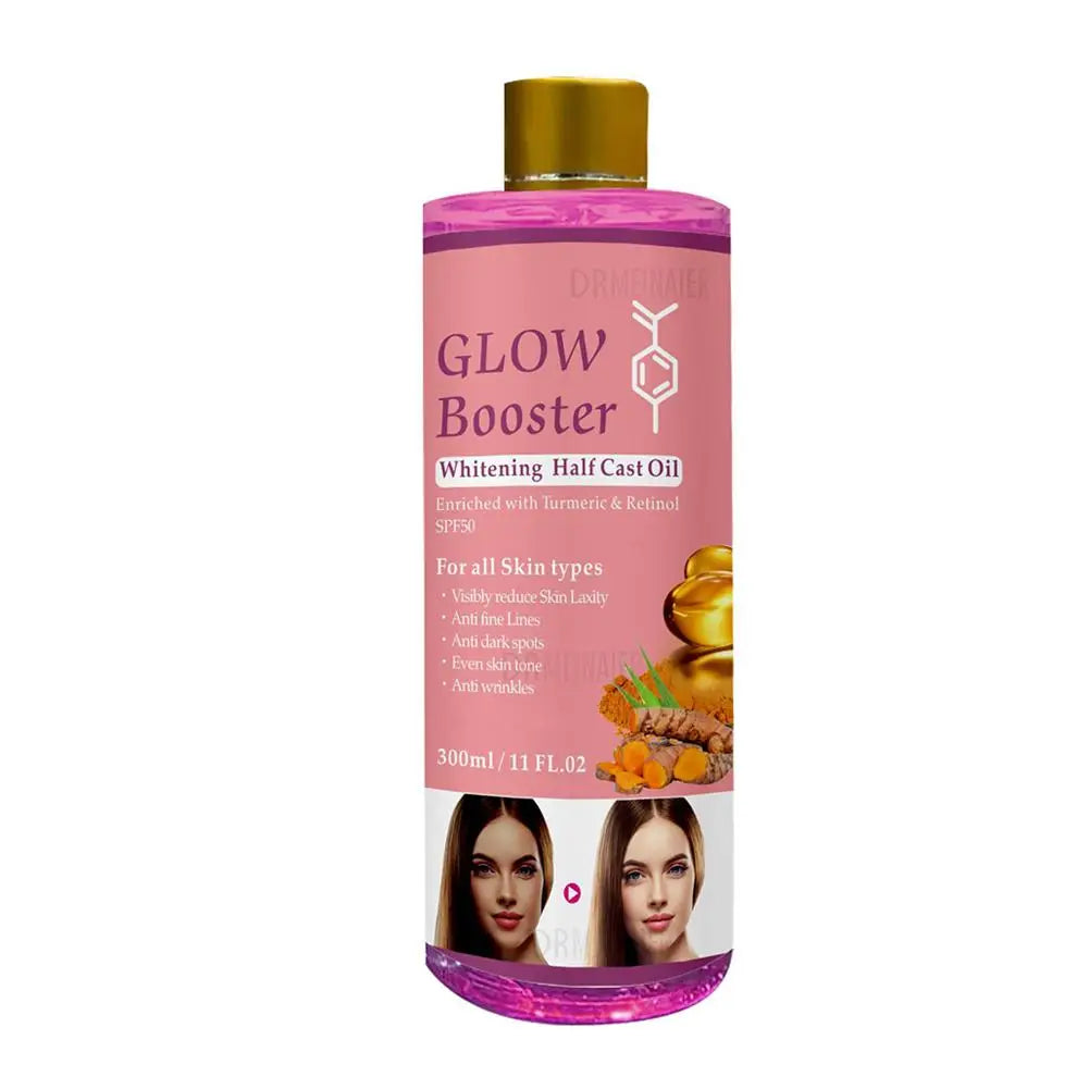 Brightening Skin & Body Massage Oil with Kojic Acid - 300ml Glow Booster Serum