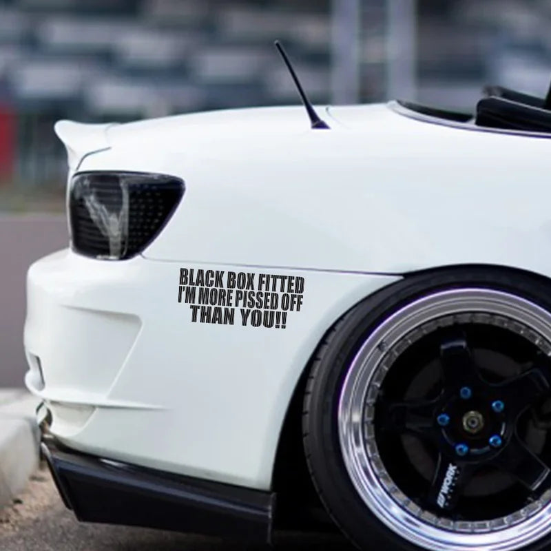 Car Fitted Sticker Black Box Funny Vinyl Decals for Auto Exterior Decoration