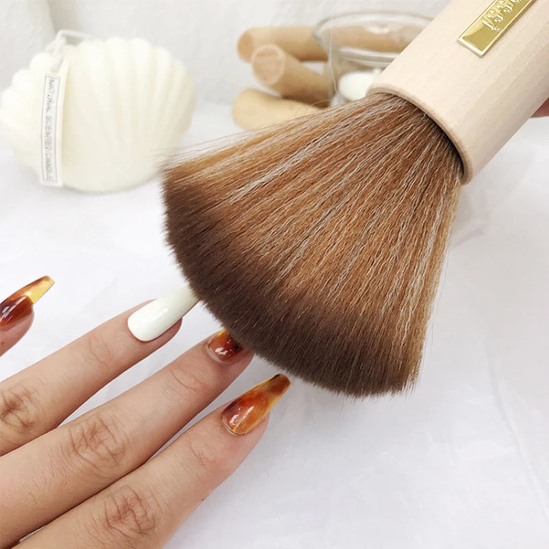 Nail Dust Brush with Wooden Handle for Nail Art and Dust Removal