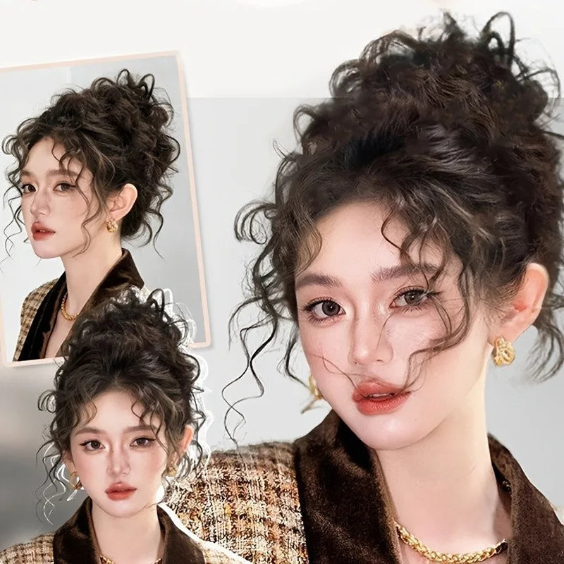 Voluminous Messy Bun Hair Extension Scrunchie for Daily Styling - Natural Look, Easy Wear