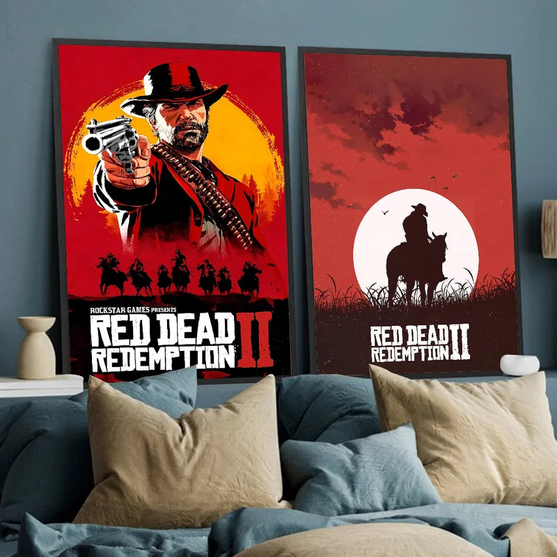 Game Poster Set Waterproof Wall Art for Living Room Bar Cafe Decoration