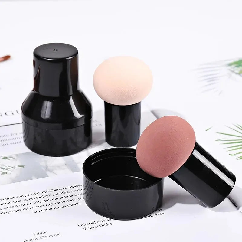 Dual-Use Mushroom Head Makeup Sponge for Foundation and Powder - Latex-Free Cosmetic Puff