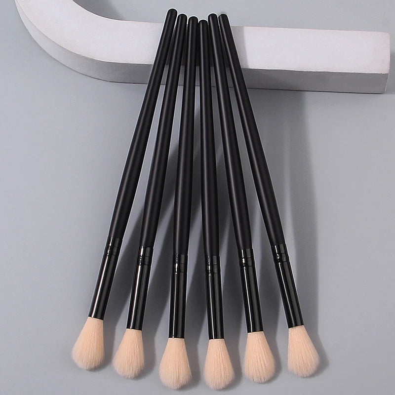 Champagne Makeup Brush Set with Highlight, Eyeshadow & Nose Brushes - Soft Bristles