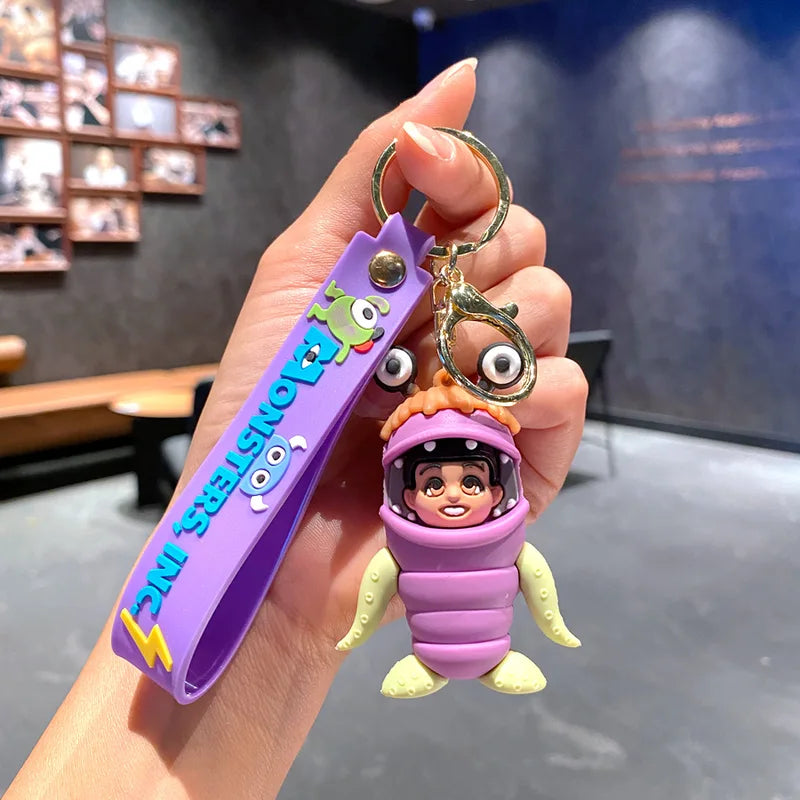 Monster University Keychain Toy Figure with Backpack Clip - Cute Anime Collectible