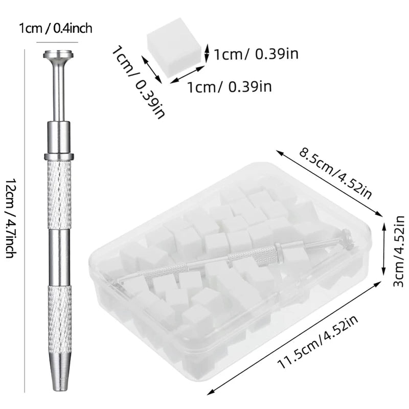 Nail Art Sponge Set with Gripping Pen for Gradient Manicure DIY Nail Tools