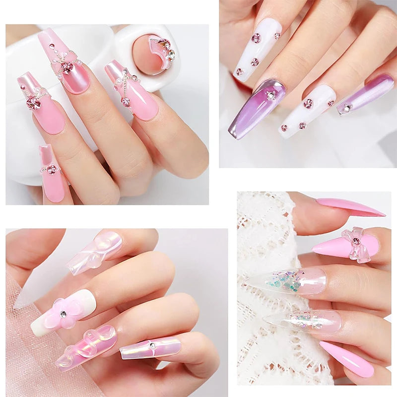 Clear Non-Stick Nail Extension Gel Kit with Sculpture Pen - 100g UV/LED Nail Art