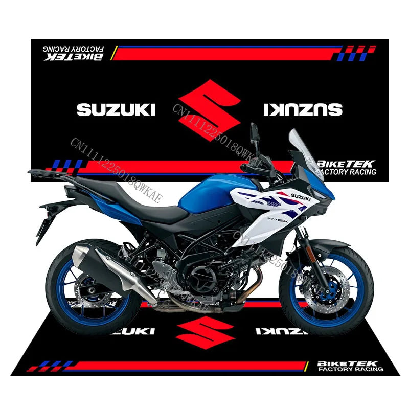 Motorcycle Display Mat - Anti-Slip Garage Carpet for Racing & Parking