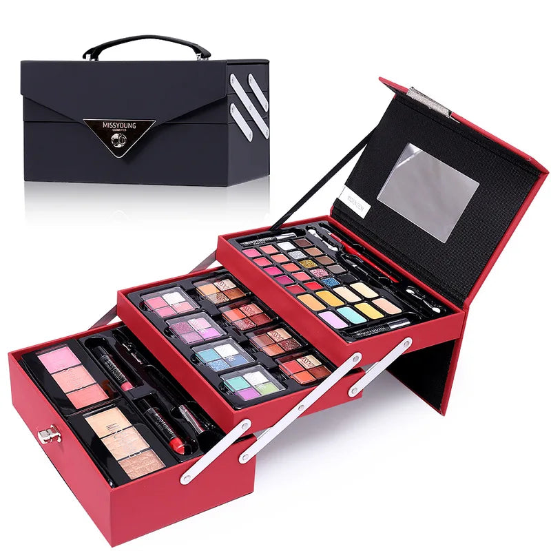 All-in-One Makeup Gift Set for Women – Eyes, Lips, Brows & Glitter Palette