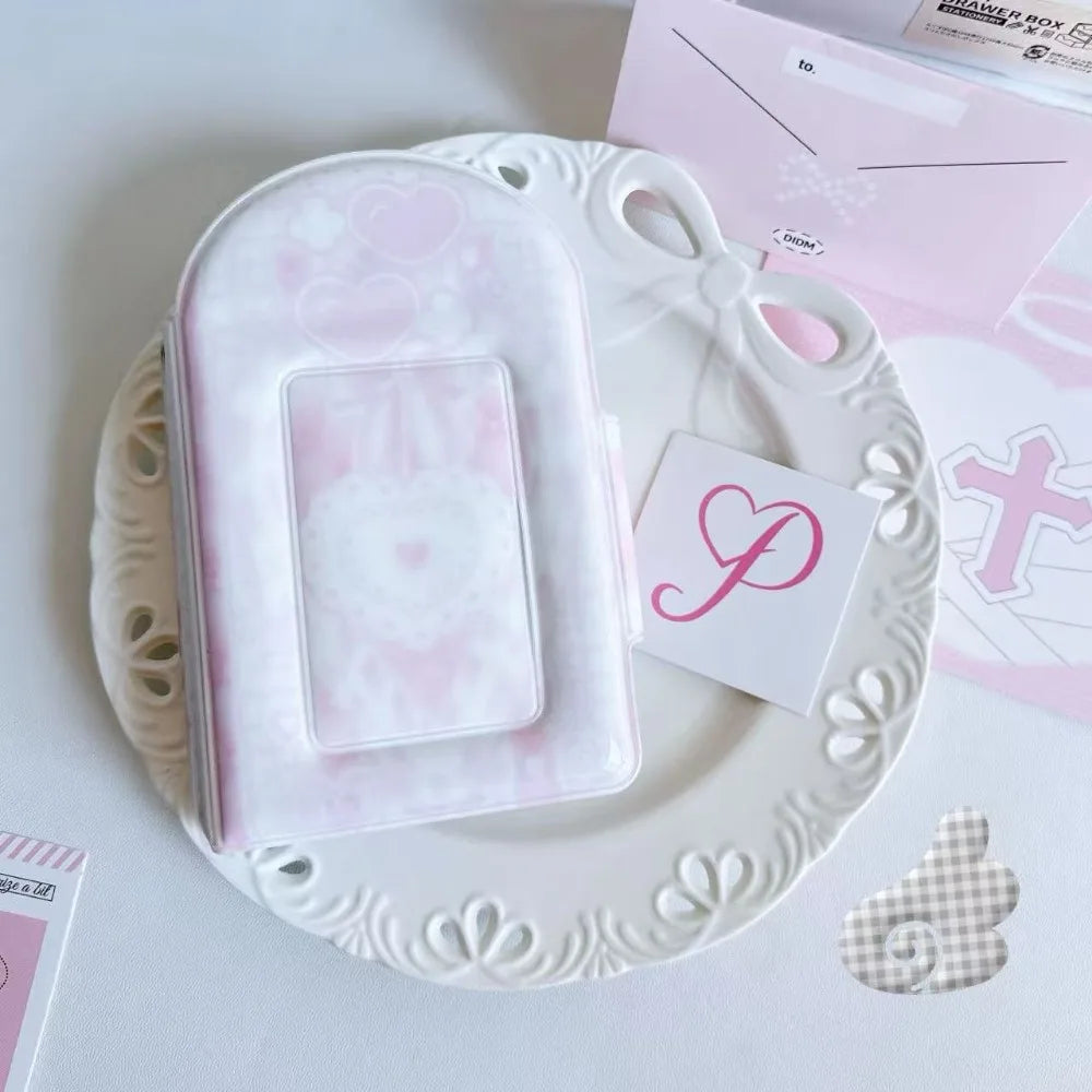 Photocard Binder Album with 32 Pockets - 3 Inch Mini Photo Storage Book