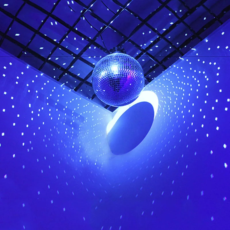 Disco Mirror Ball Hanging Decor 8 Inch Party & Wedding Lighting Effect