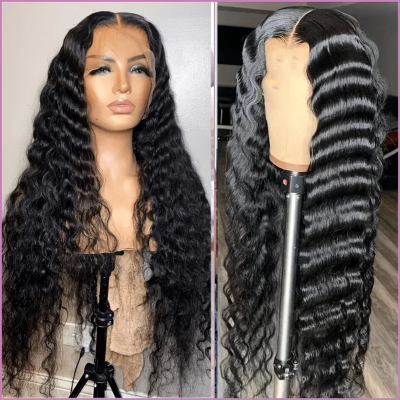 Deep Wave Lace Front Human Hair Wigs 13x4 13x6 HD Lace for Black Women