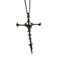Diablo Skull Skeleton Cross Pendant Necklace Vintage Men's Jewelry