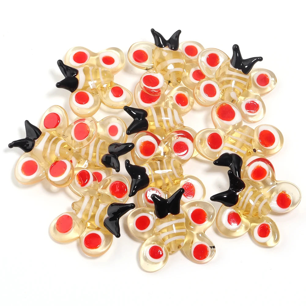 Cartoon Animal Glass Beads for Jewelry Making - 2-10pcs Loose Spacer Beads