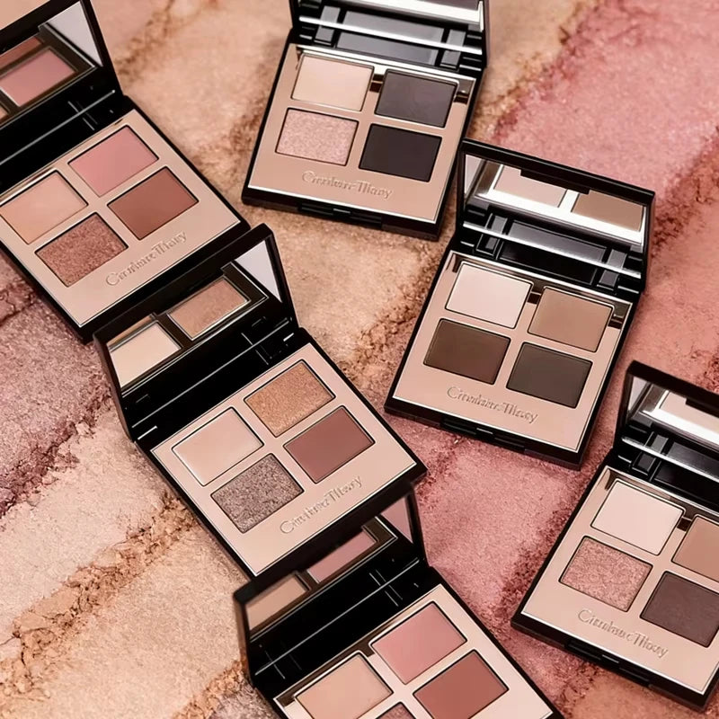 Eye Shadow Palette 4-in-1 Nude Pink Eyeshadow Makeup Kit - Long-Lasting Matte & Shimmer