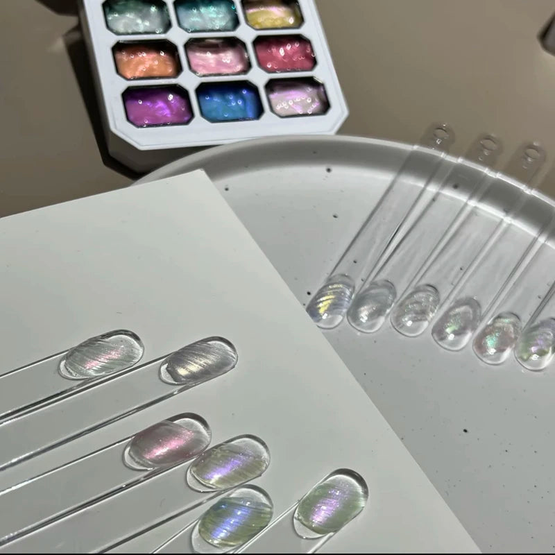 Non-Wipe 3D Aurora Nail Gel for Manicure - Texture Styling & Highlight