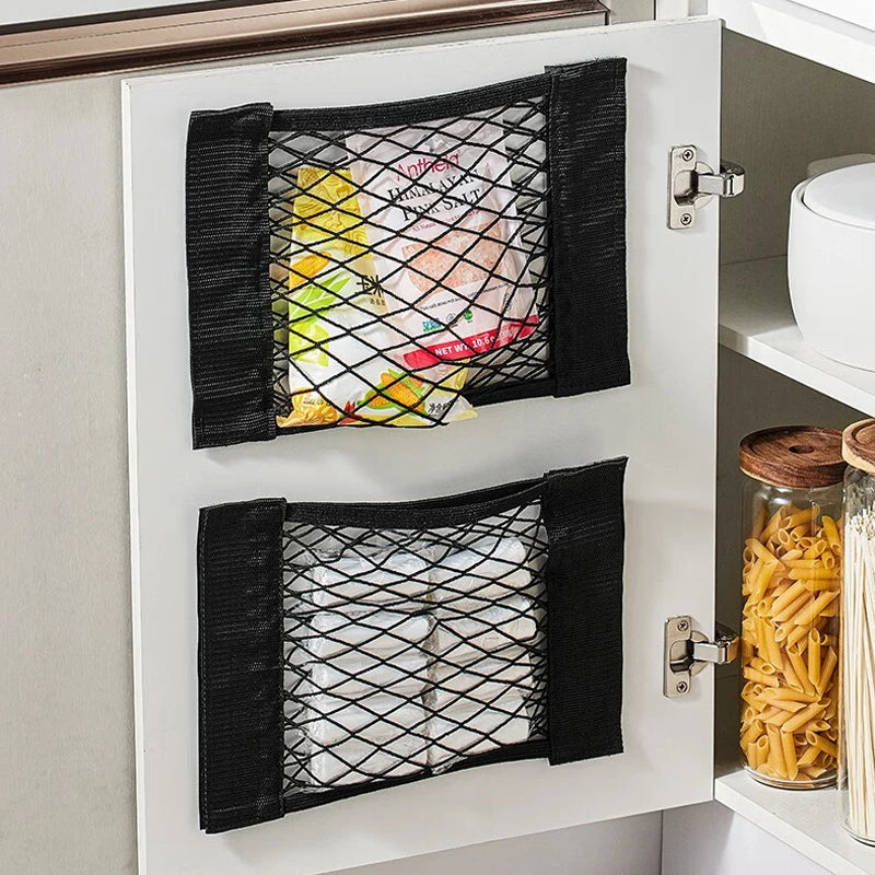 Kitchen Cabinet Door Mesh Storage Bags - Multi-Size Household Organizer