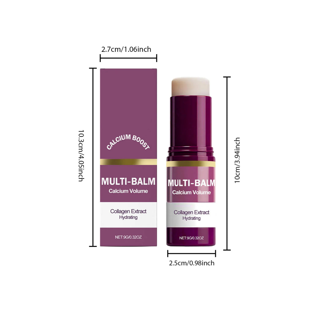 Hydrating Collagen Multi Balm Stick for Face & Neck - Portable Moisturizer for Dry Skin