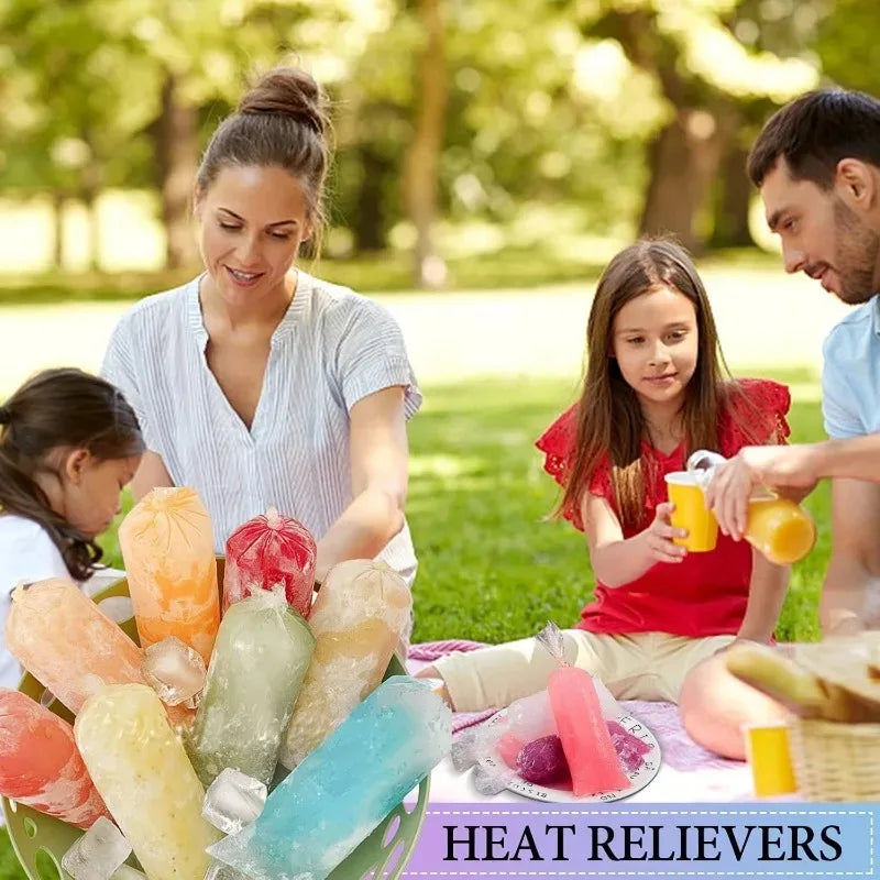 Disposable Popsicle Bags Bulk Pack - Food-Grade Plastic Freezer Bags for Homemade Ice Treats