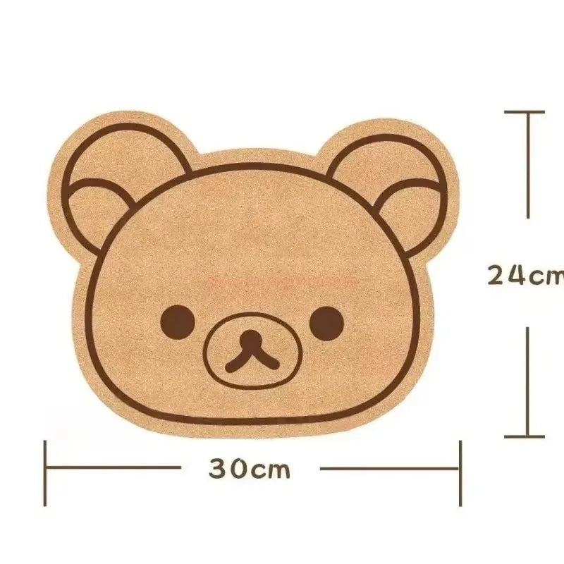 Children's Room Felt Wall Decor Panel with Bear Design - 30x24cm