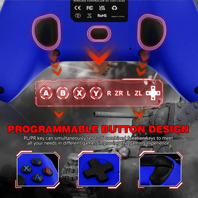 Wireless Game Controller for Xbox Series S/X, One, PC — 6 Axis Gyro Turbo