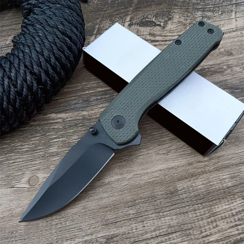 Folding Utility Knife with D2 Drop Point Blade Nylon Handle Outdoor Camping Tactical Knife